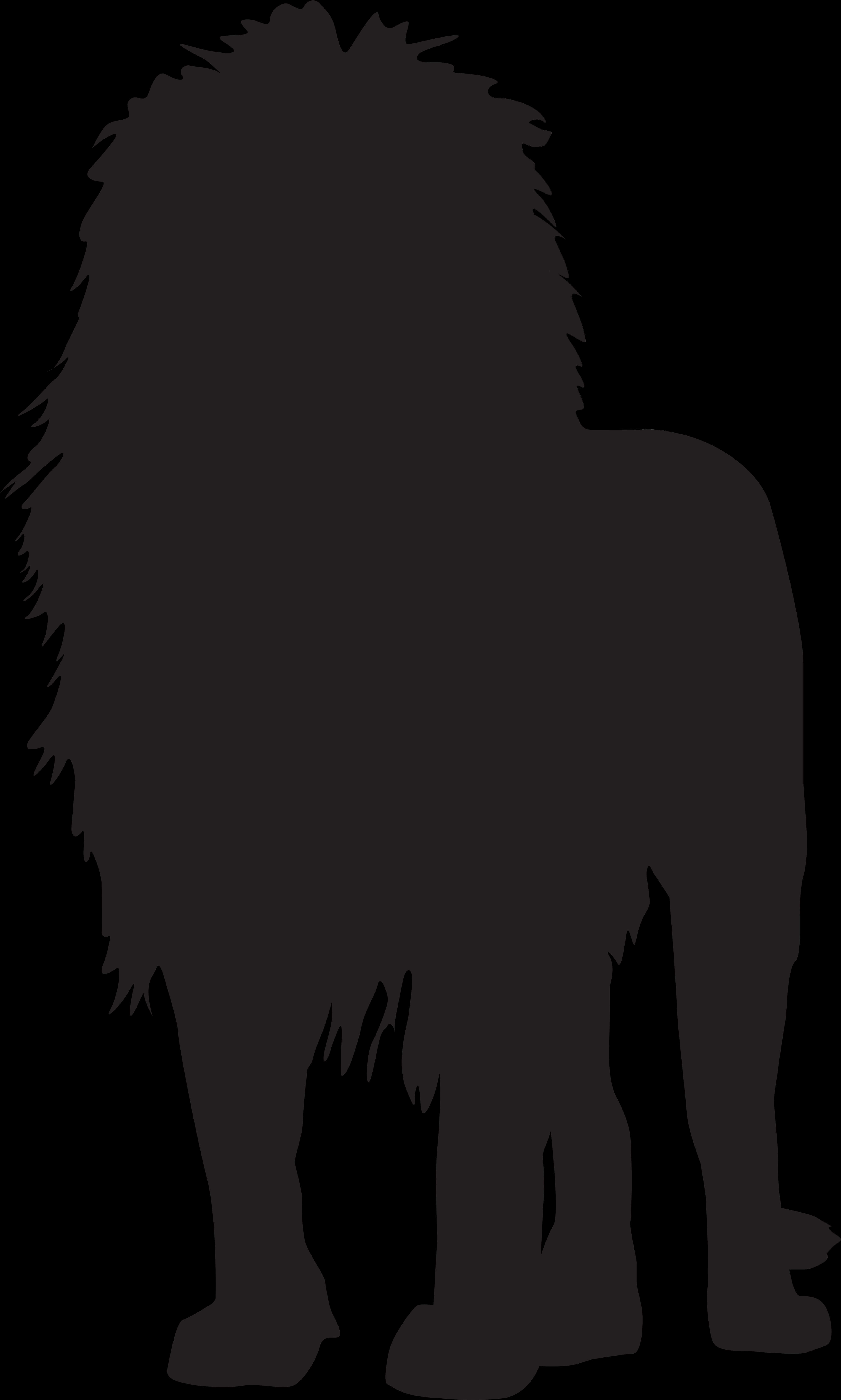 Majestic Lion Silhouette PNG