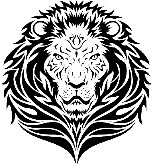Majestic Lion Tattoo Design PNG