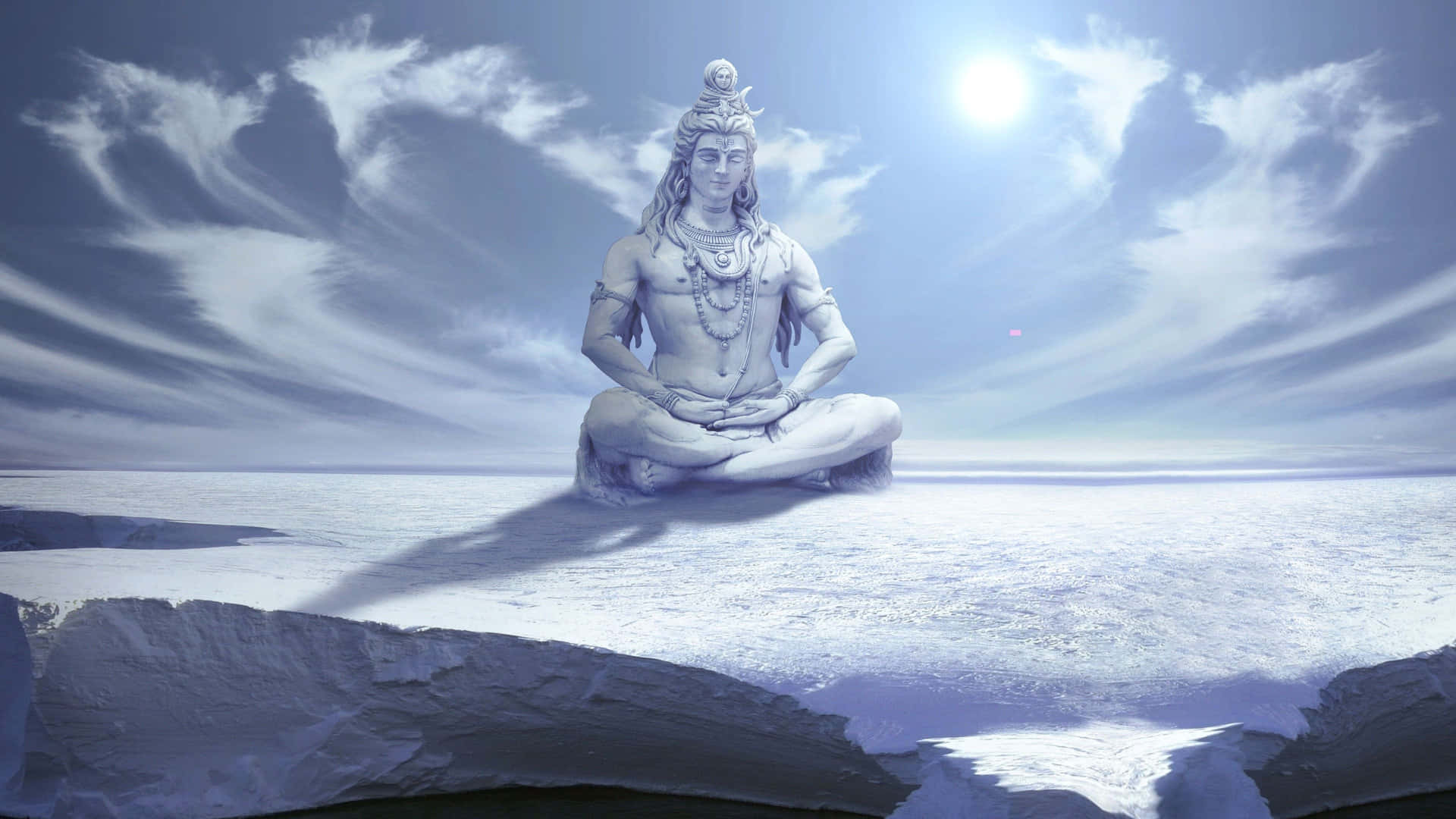 Majestic Lord Shiva In Meditation Wallpaper