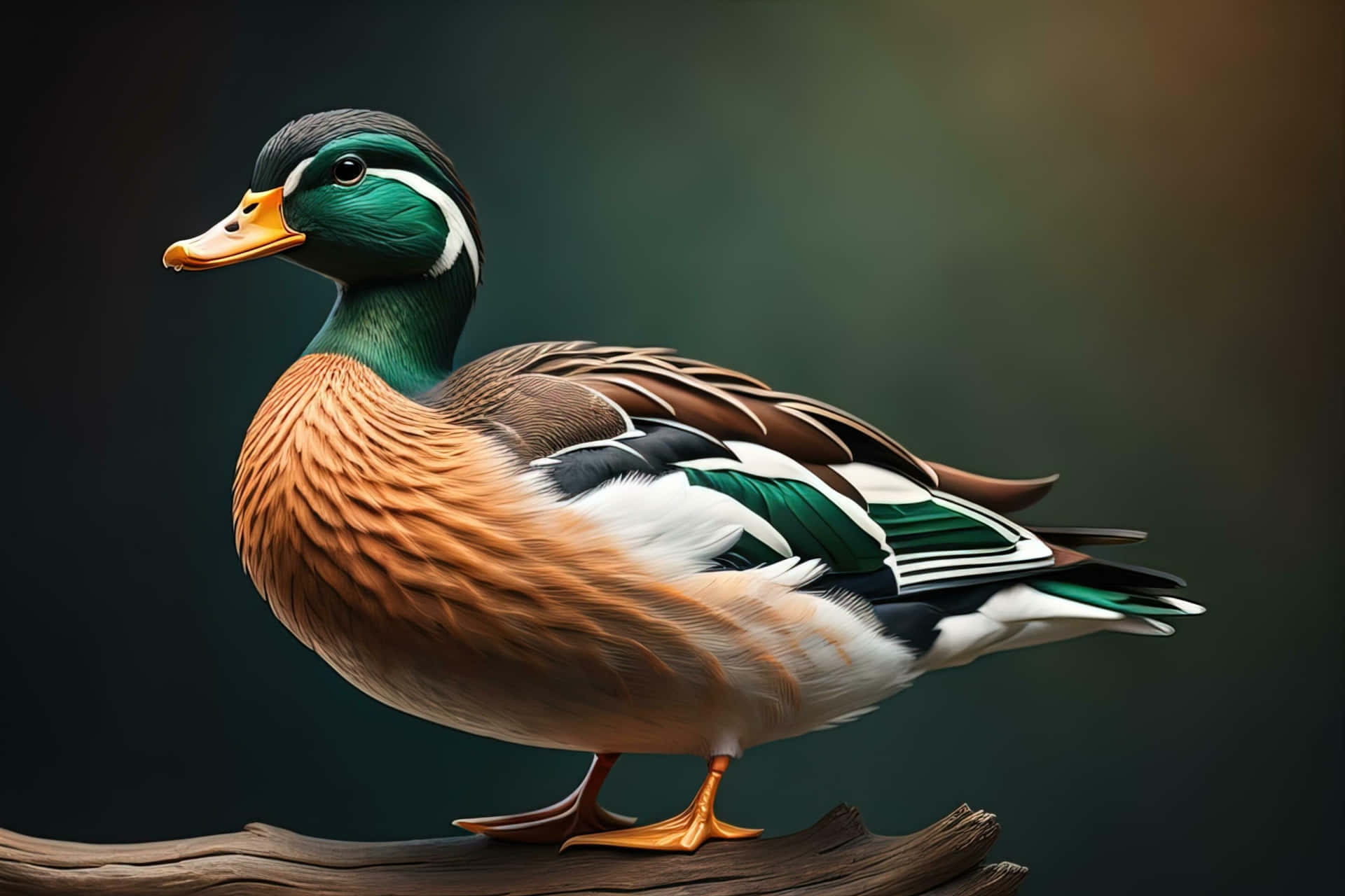Majestic Mallard Duck Portrait Wallpaper