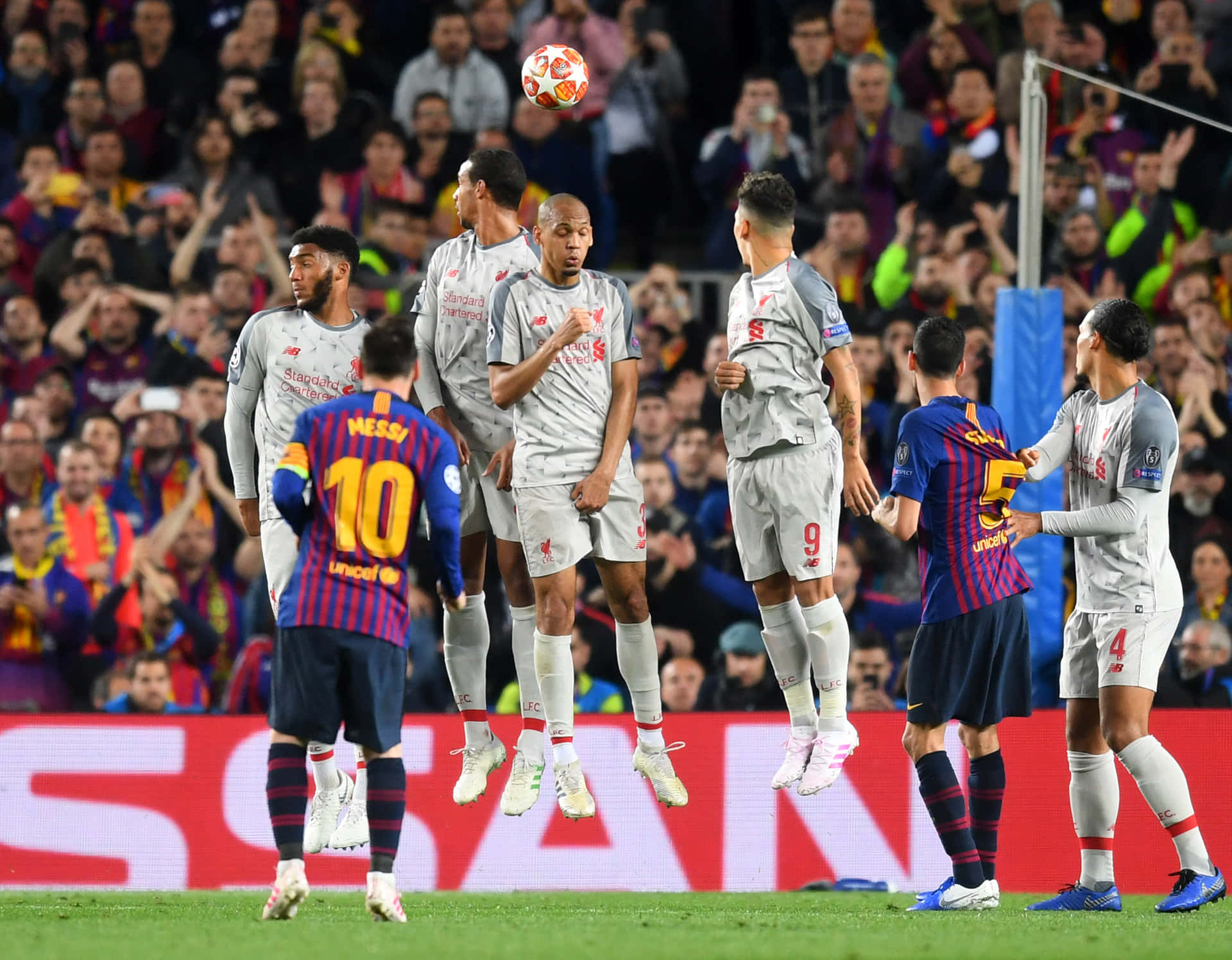 Majestic Messi Free Kick In Action Wallpaper