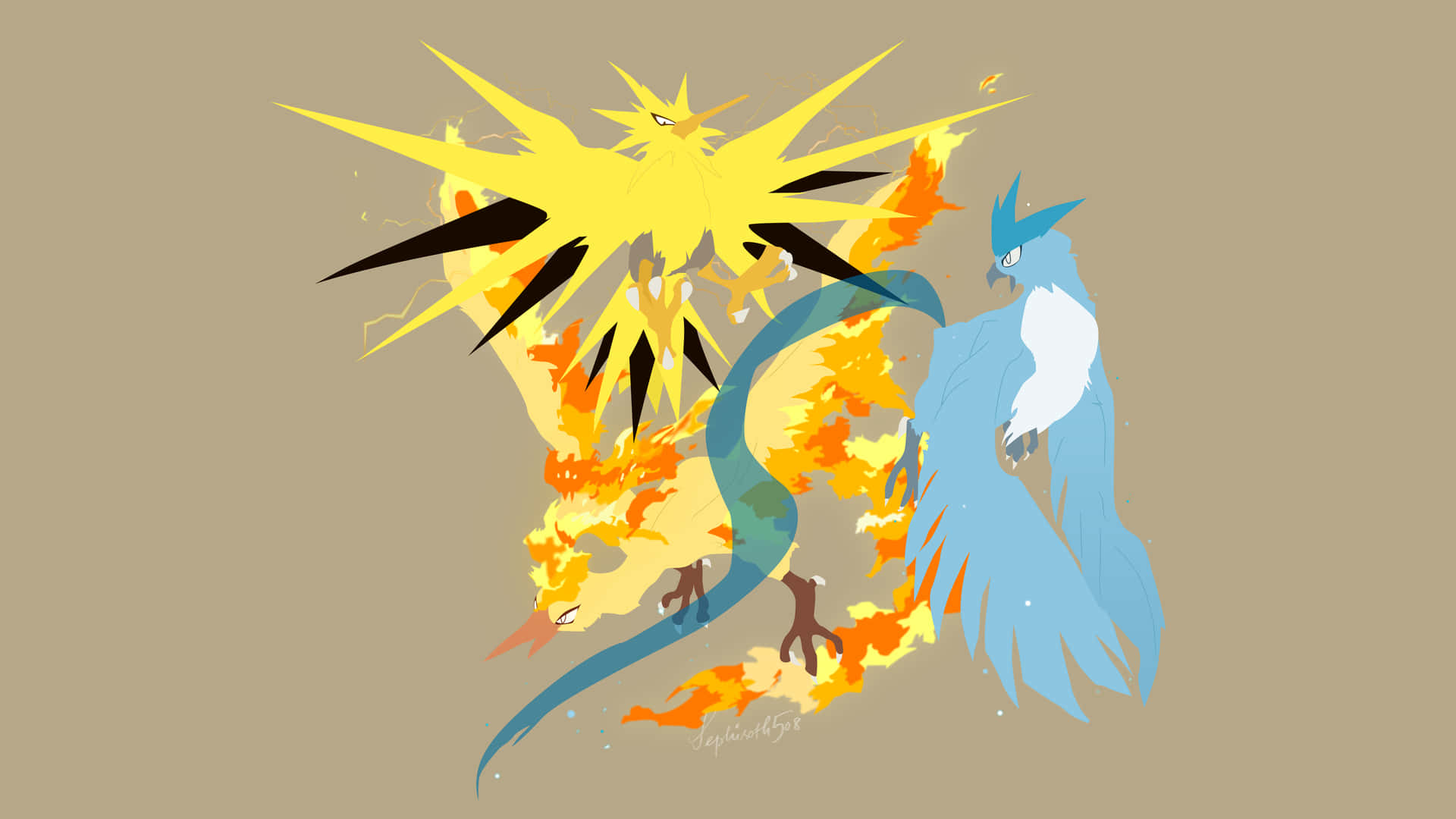 Majestic Moltres Soaring Above The Flames Wallpaper