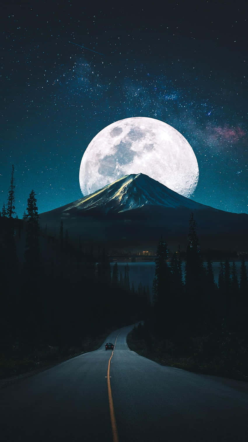 Majestic_ Moonrise_ Over_ Mountain_ Road.jpg Wallpaper