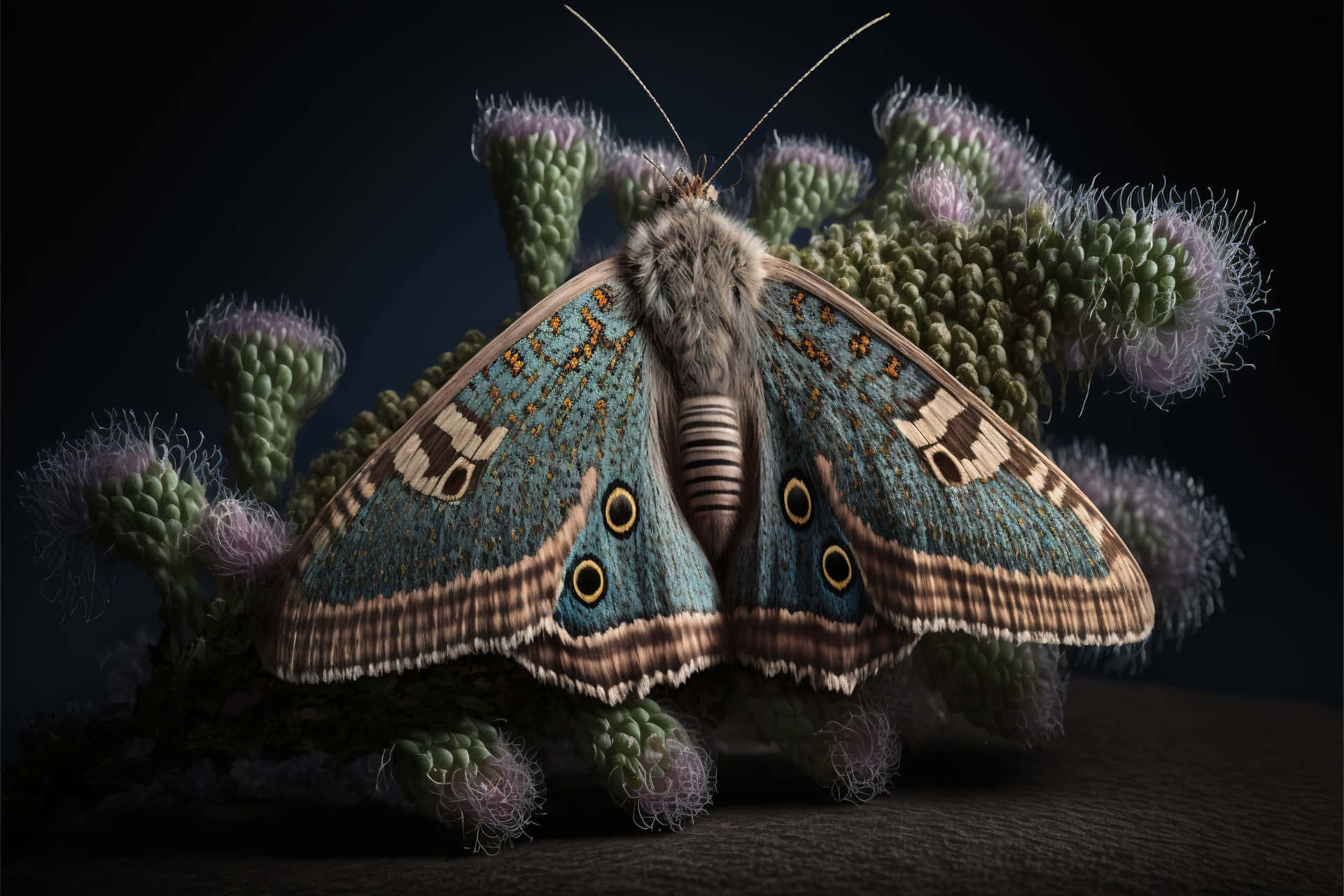 Majestic Mothon Flora Wallpaper