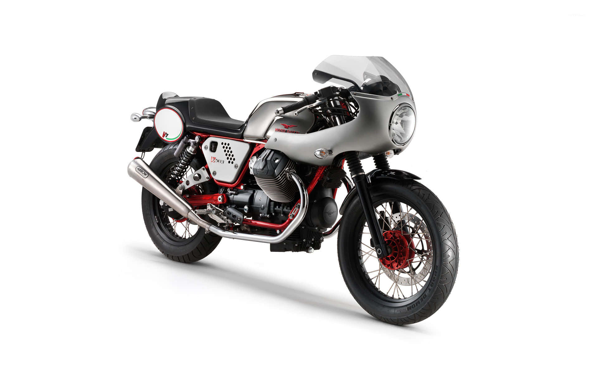 Majestic Moto Guzzi Motorcycle In Action Wallpaper