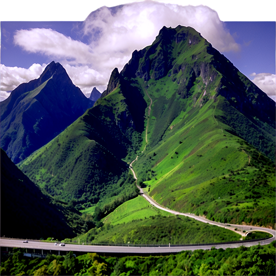 Majestic Mountain Pass Png Jpu63 PNG