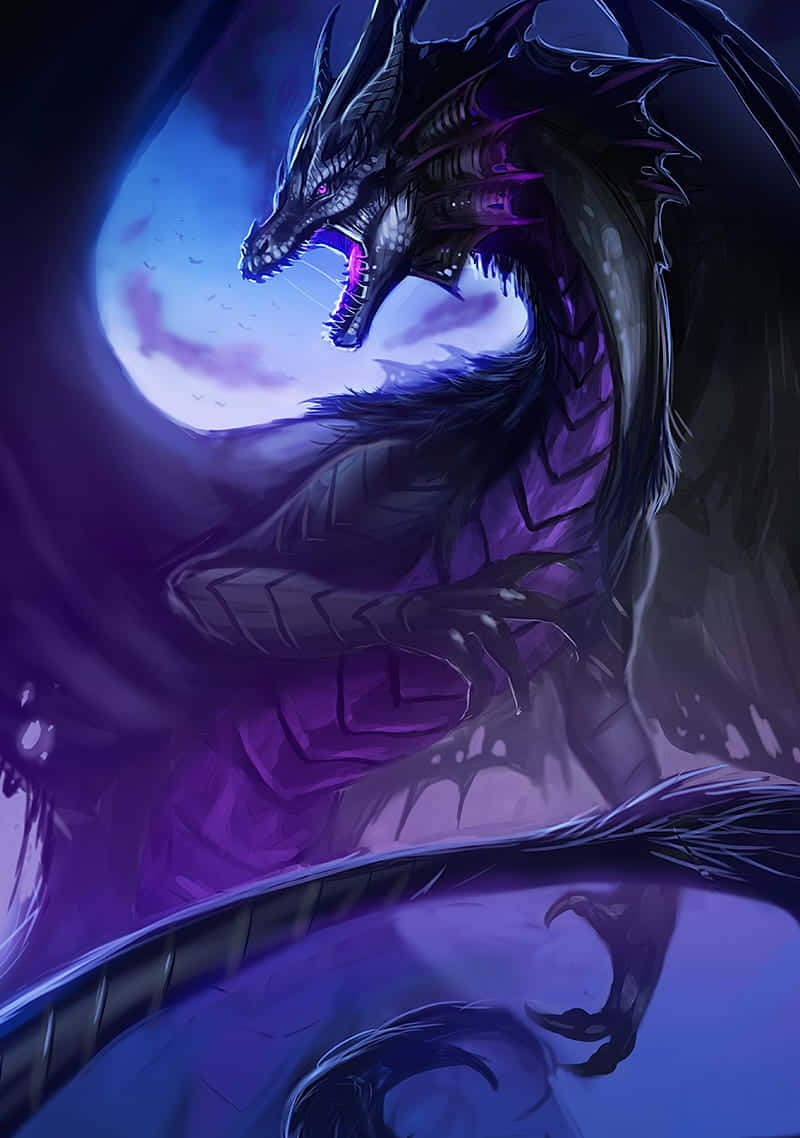 Naga Malam Yang Megah Wallpaper