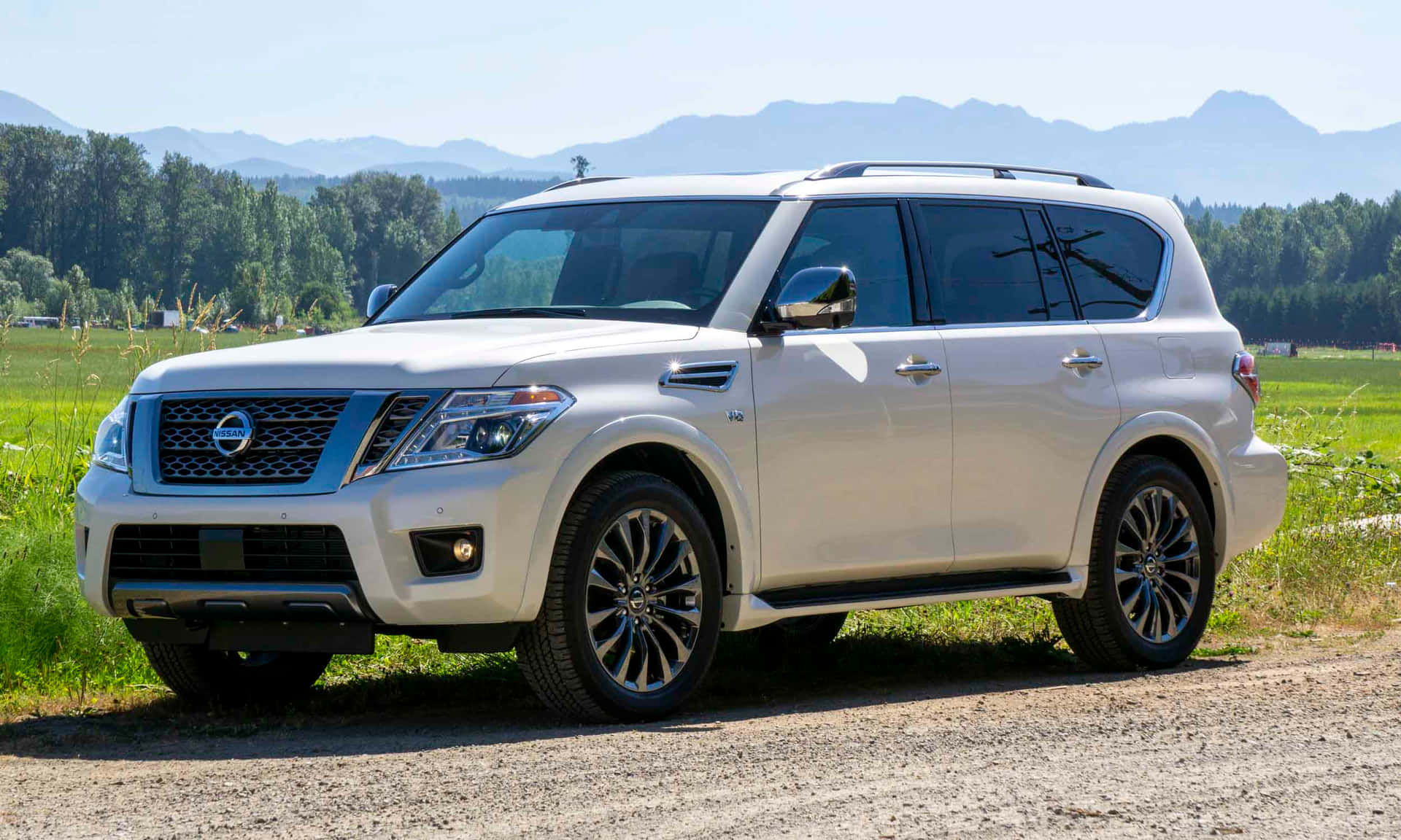 Majestic Nissan Armada Luxurious Drive Wallpaper