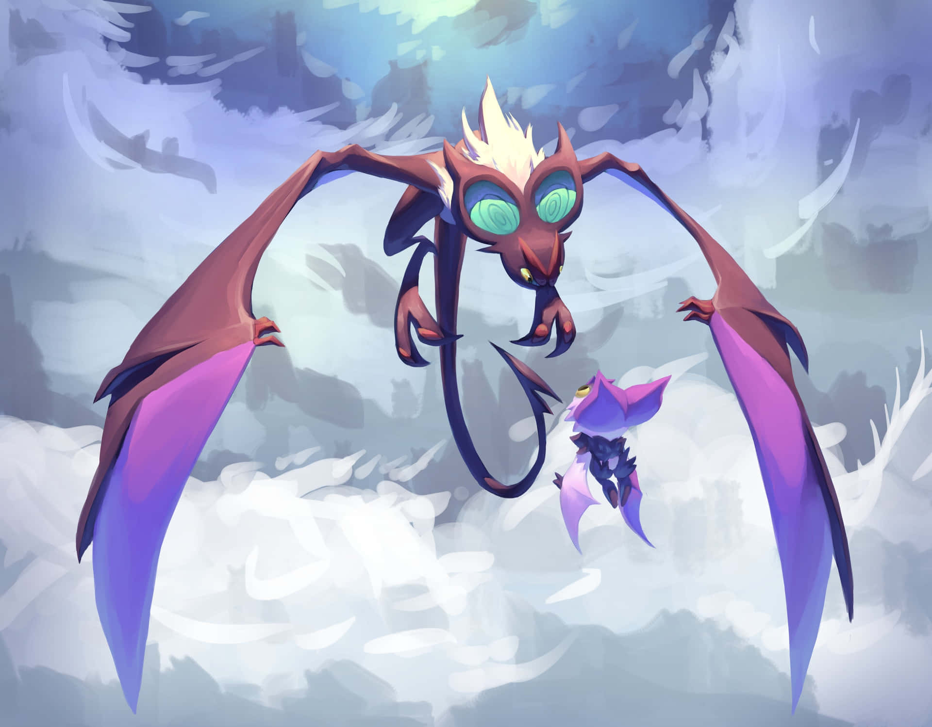 Majestic Noivern Flying Wallpaper