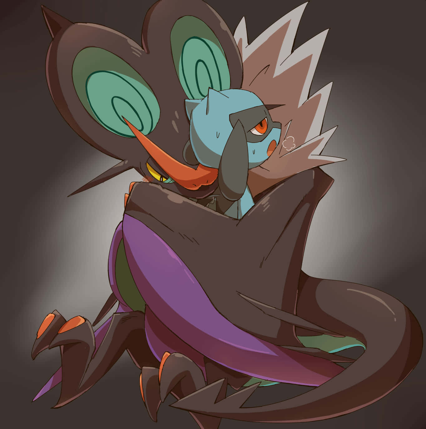 Majestueuze Noivern In Actie Achtergrond