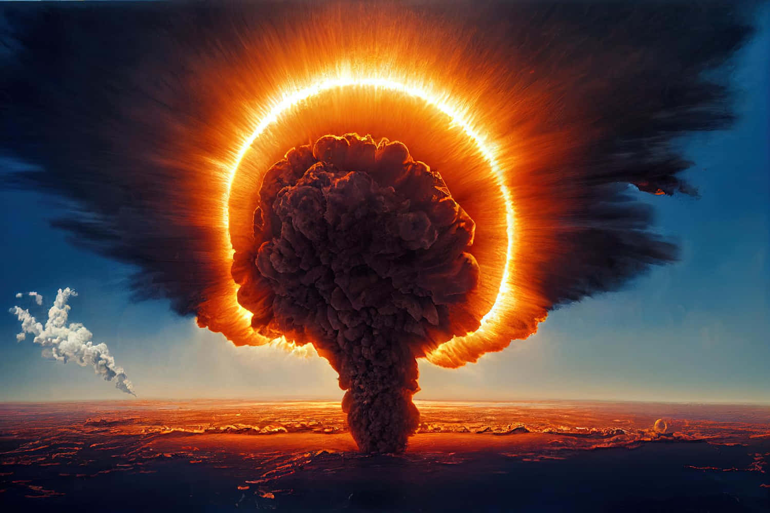 Majestic_ Nuclear_ Explosion_ At_ Sunset.jpg Wallpaper
