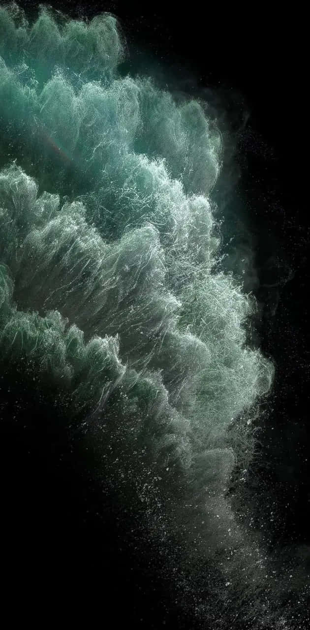 Majestic Ocean Waveat Night Wallpaper