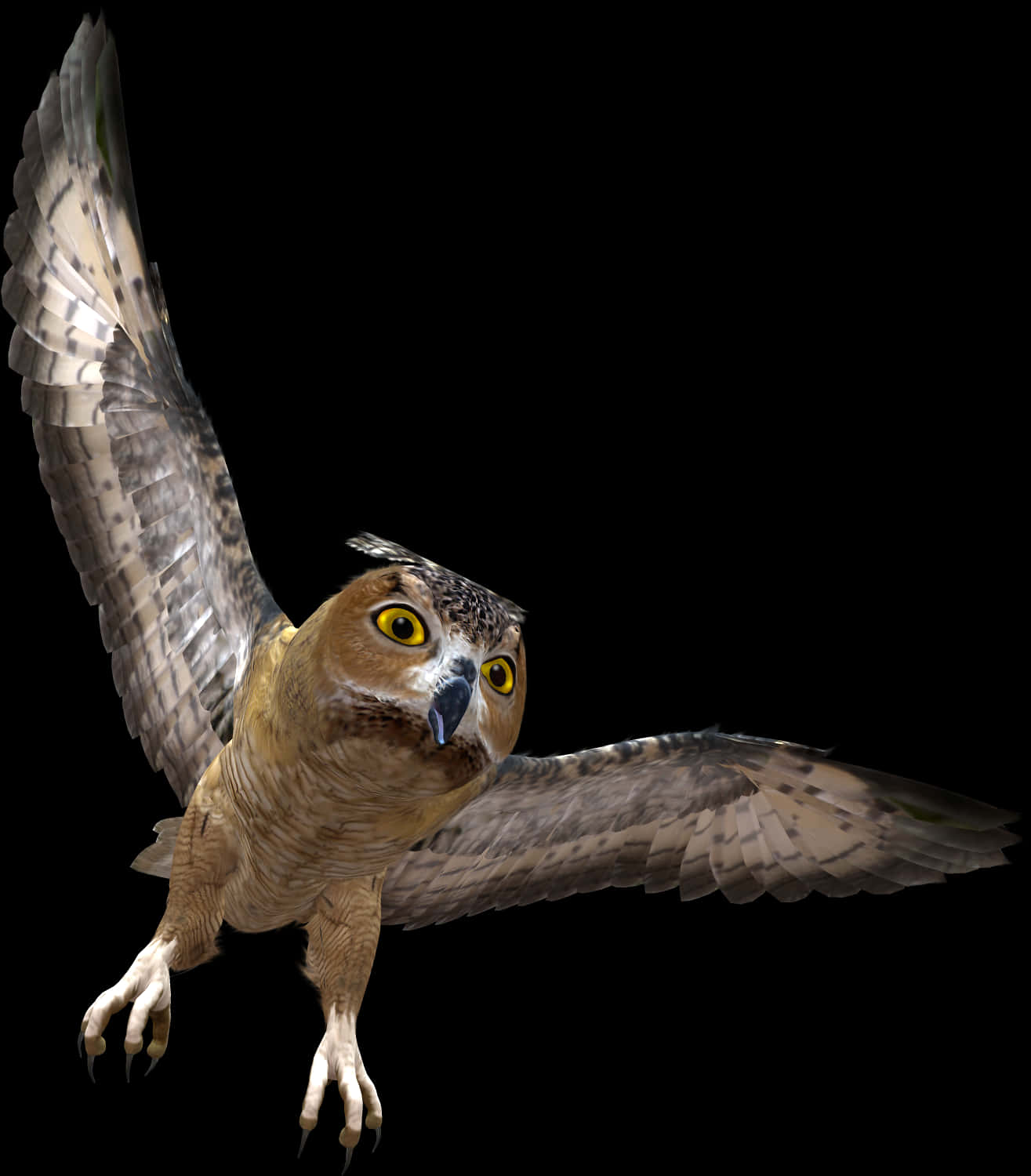 Majestic Owl In Flight PNG