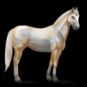 Majestic Palomino Horse Illustration PNG