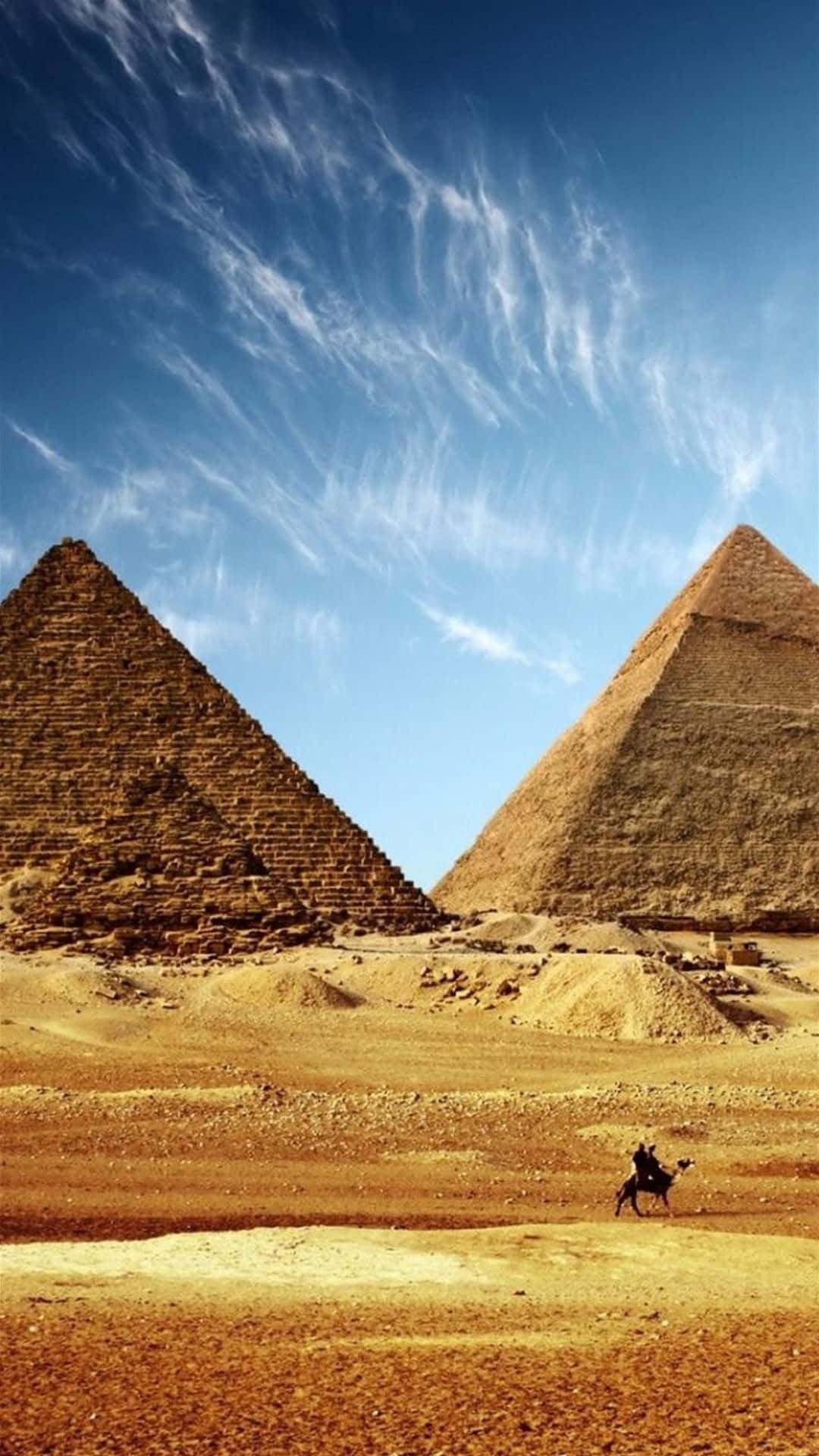 Majestic Panoramic View Of Giza Pyramids, Egypt
