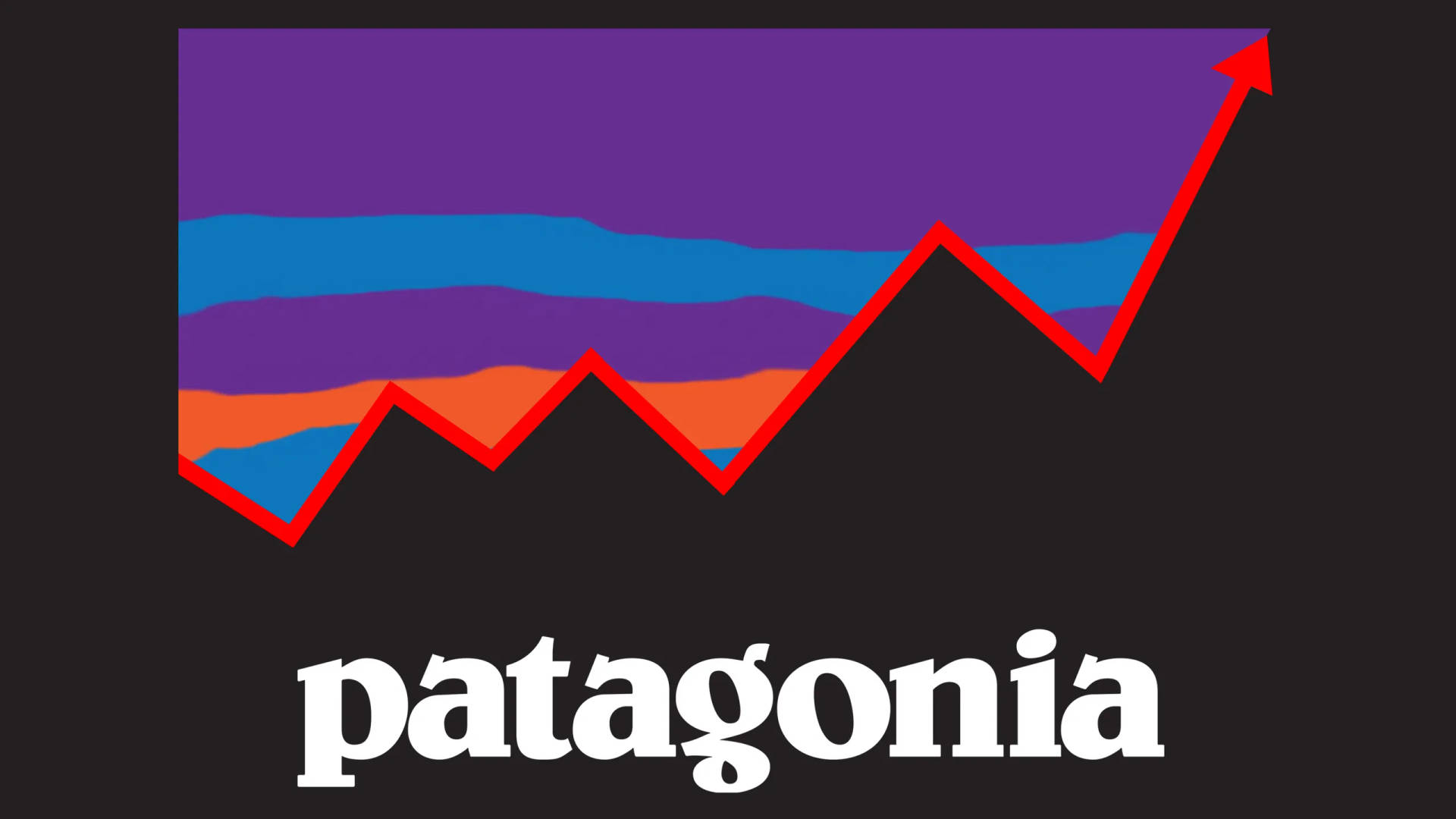 Majestic Patagonia Logo Over Vibrant Background Wallpaper