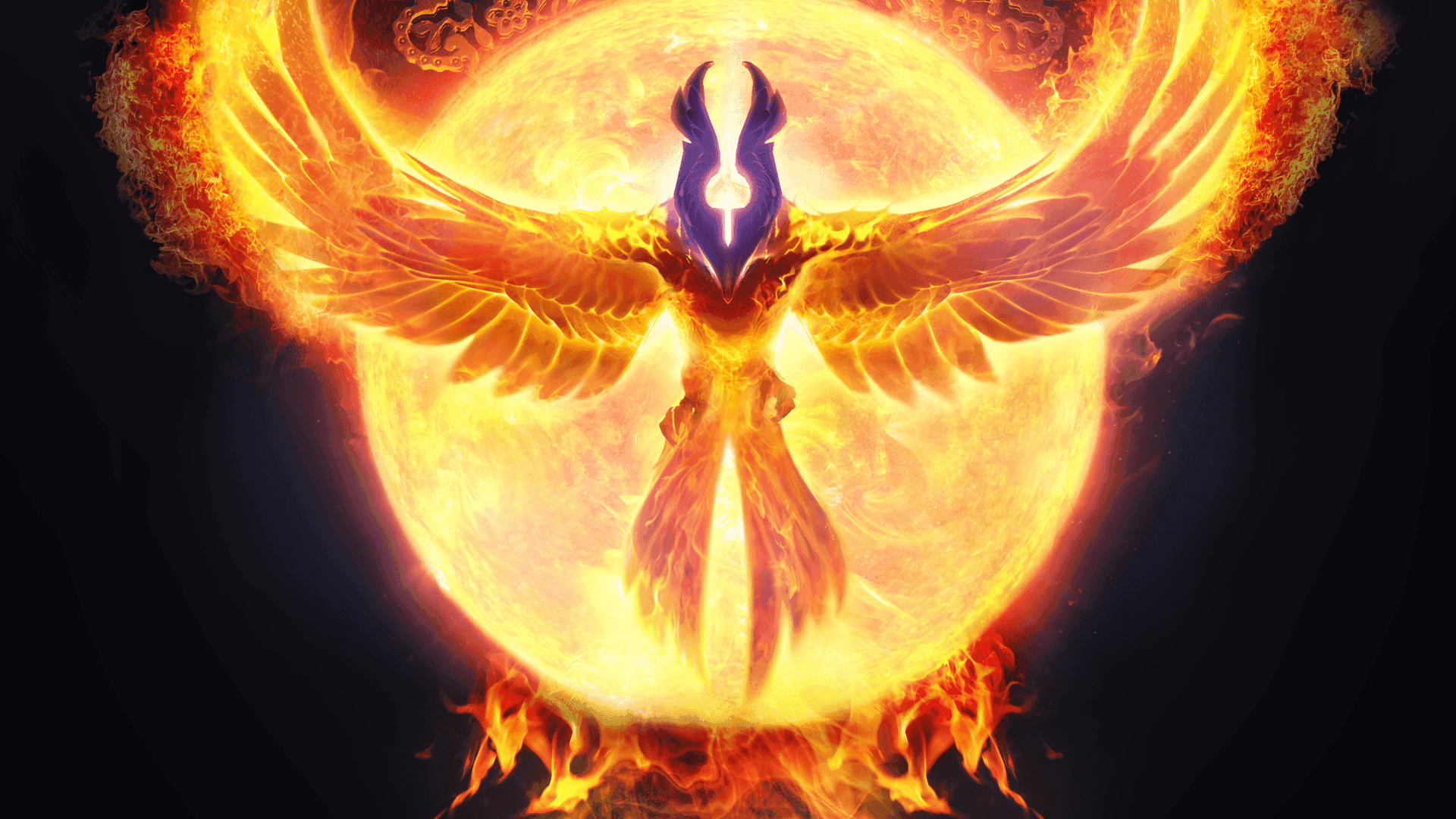 Majestic Phoenix Rising From The Flames