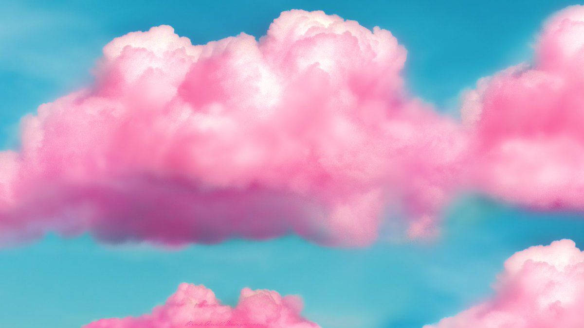 Majestic Pink Clouds At Twilight Wallpaper