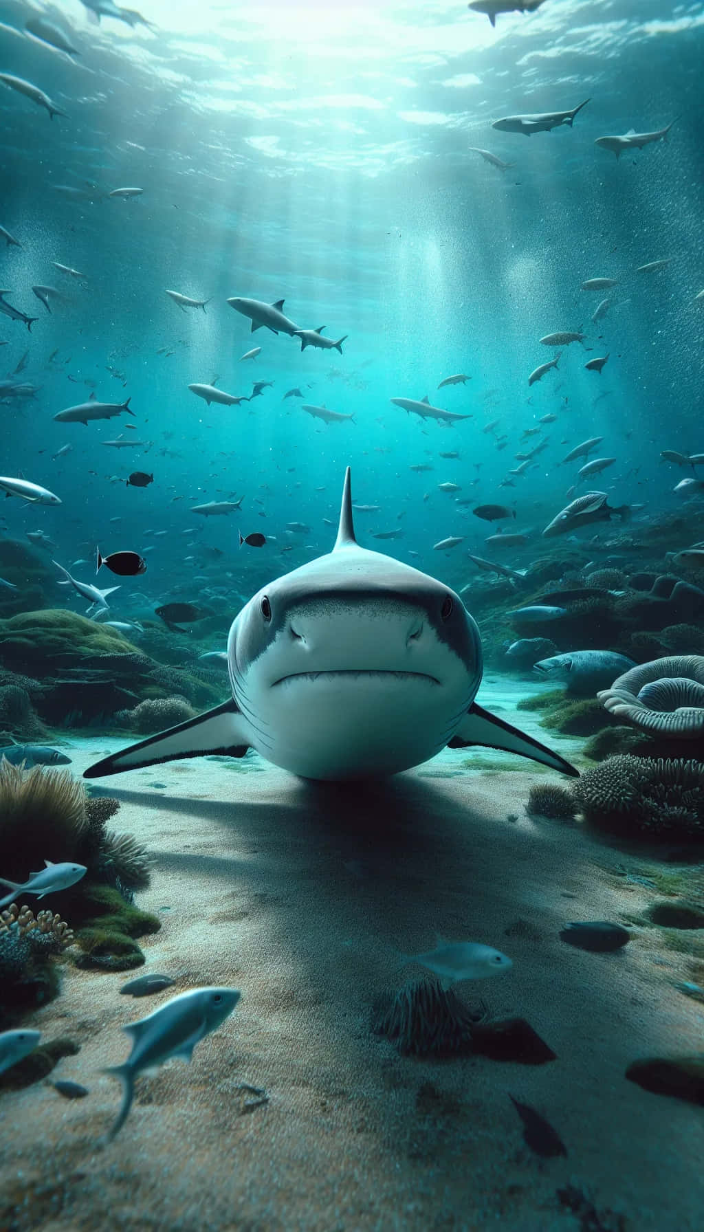 Majestic Porbeagle Shark Underwater Wallpaper