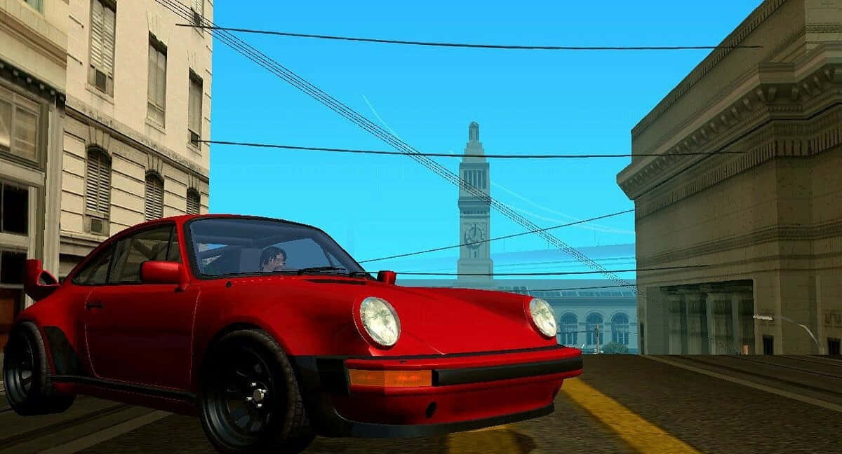 Majestic Porsche 930 Basking In Golden Sunshine Wallpaper