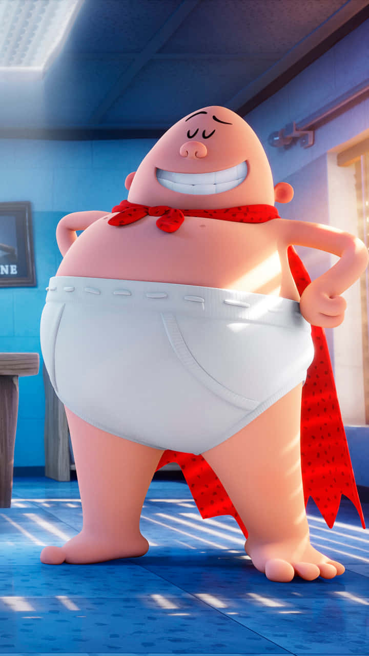 Majestic Pose Of Captain Underpants: The First Epic Movie Wallpaper