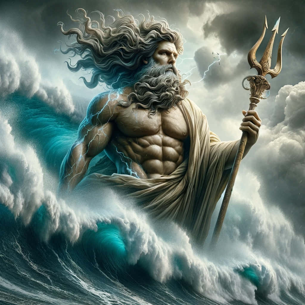 Majestic_ Poseidon_ Amidst_ Stormy_ Seas Wallpaper