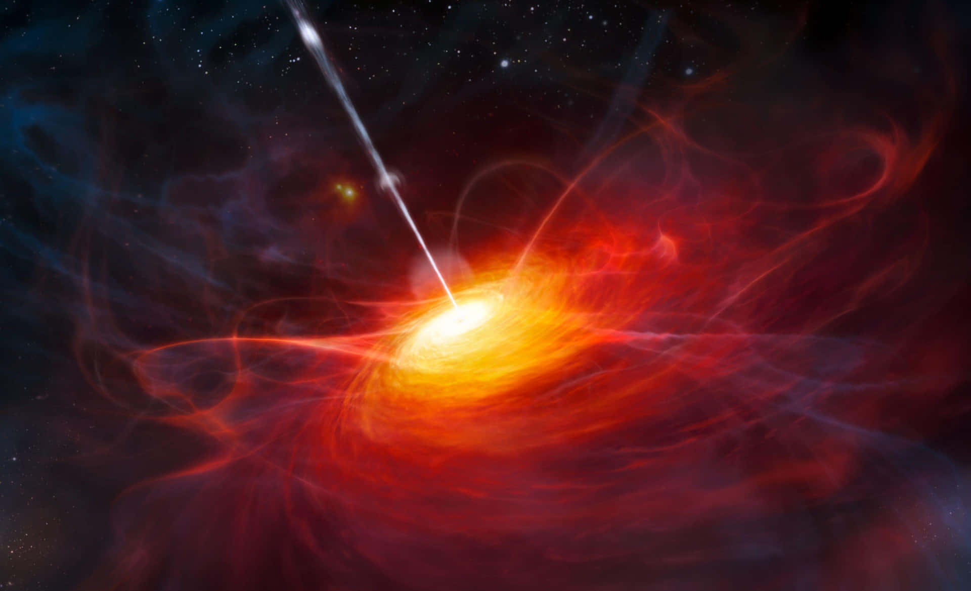 Majestic Quasar In The Cosmos Wallpaper