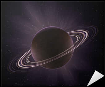 Majestic Ringed Planet Illustration PNG