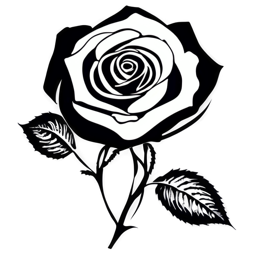 Majestic Rose Black And White Png 21 PNG