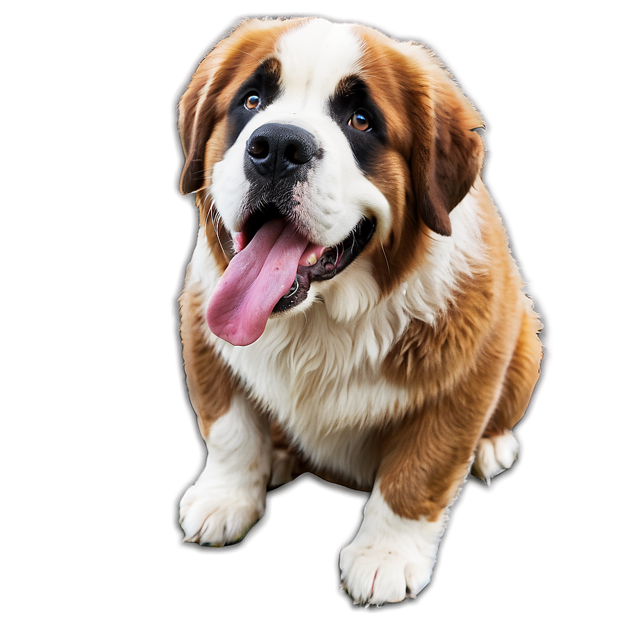 Majestic Saint Bernard Portrait Png Fgr52 PNG