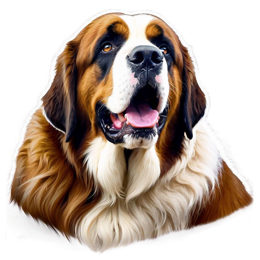 Majestic Saint Bernard Portrait Png Hiq21 PNG