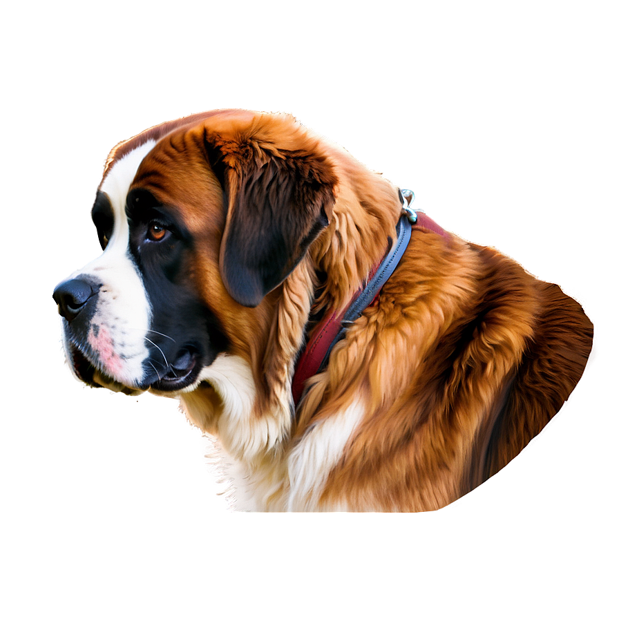 Majestic Saint Bernard Portrait Png Wkp32 PNG