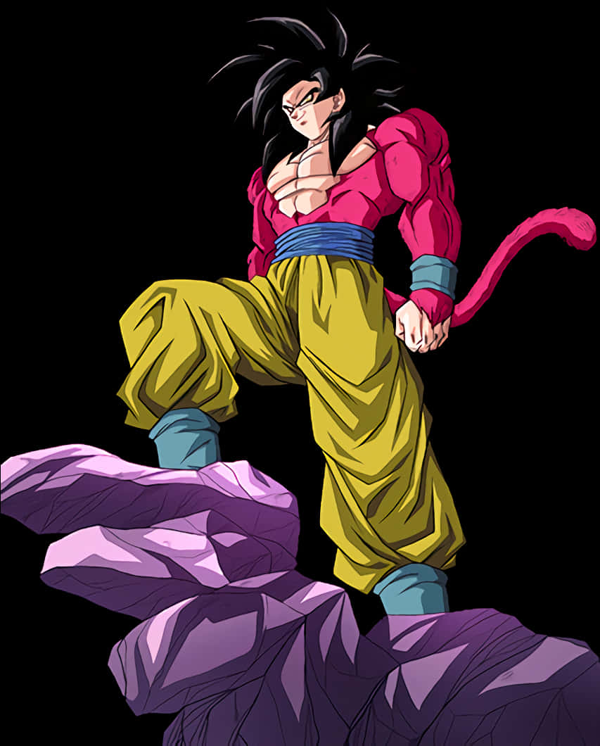 Majestic_ Saiyan_ Warrior_ Stance PNG