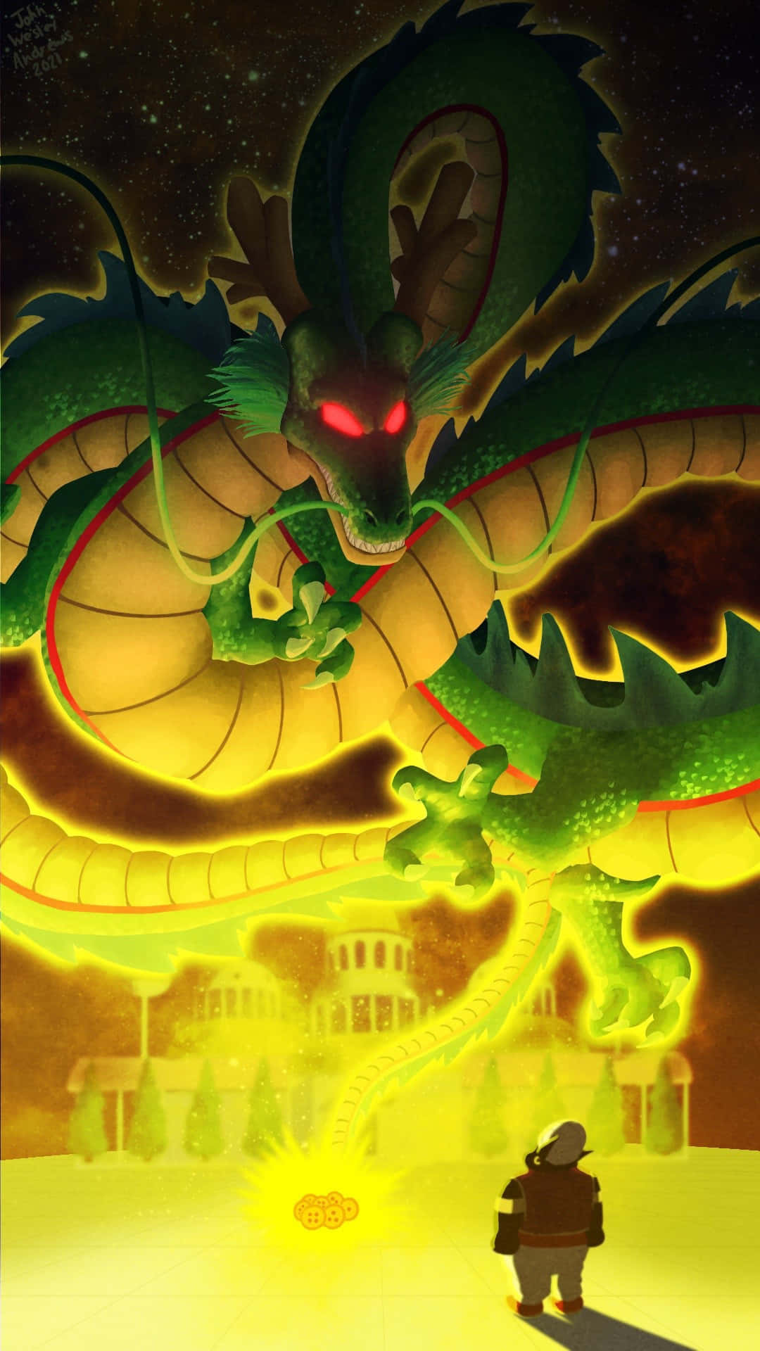 Majestueuze Shenron Ontwaken Achtergrond