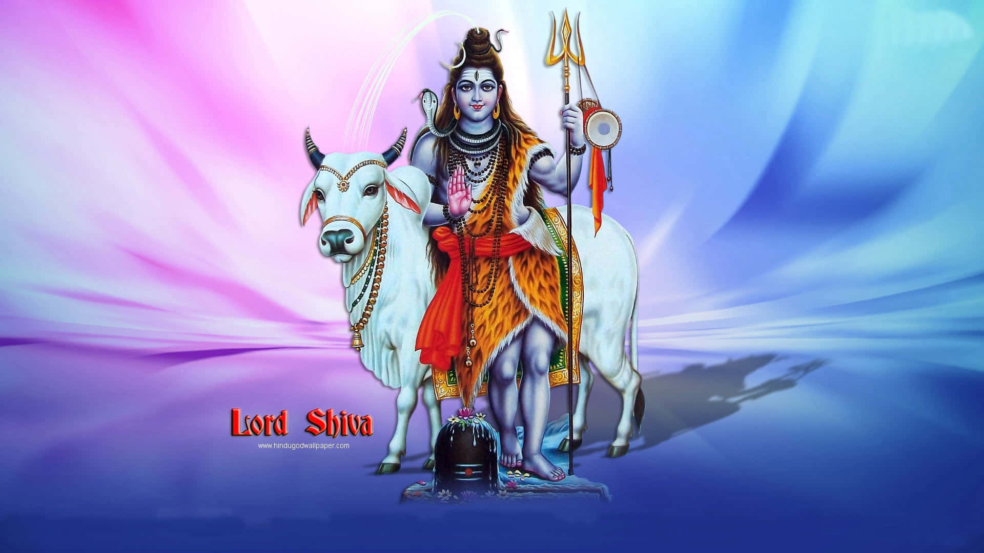 Majestic Shiva Statue At Night Wallpaper