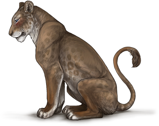 Majestic Sitting Lioness PNG