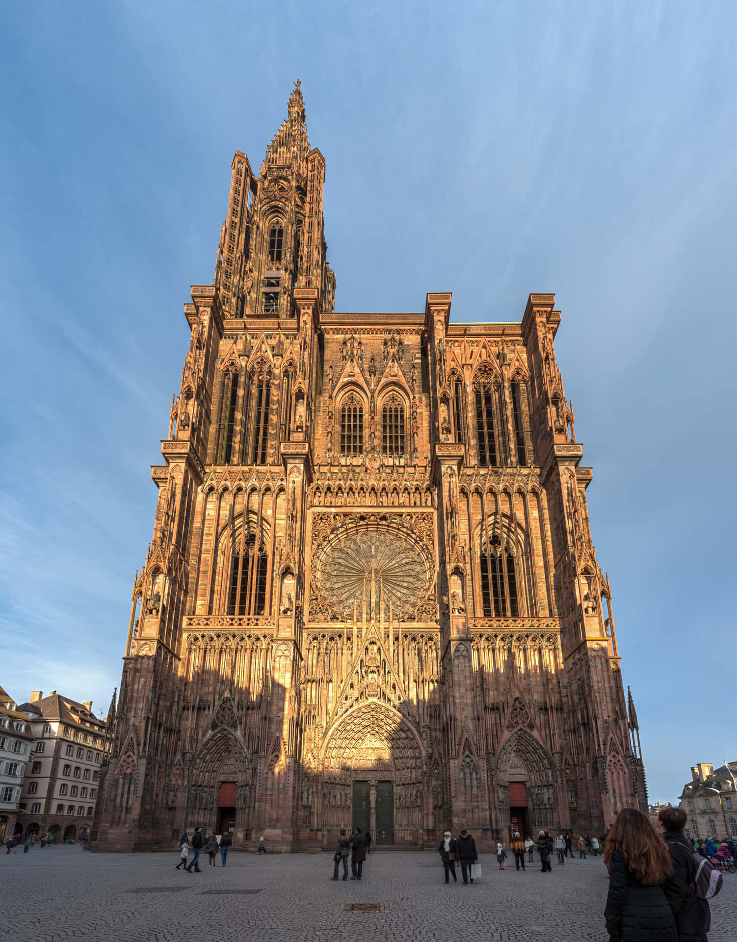 Majestic Strasbourg Cathedral In France Wallpaper