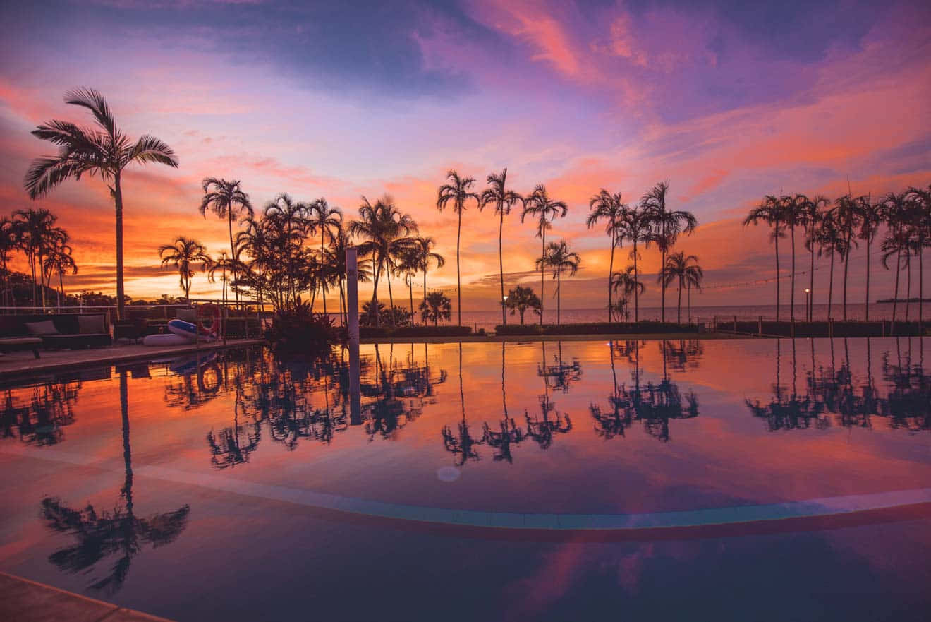 Majestic Sunset Over Darwin's Coastline Wallpaper