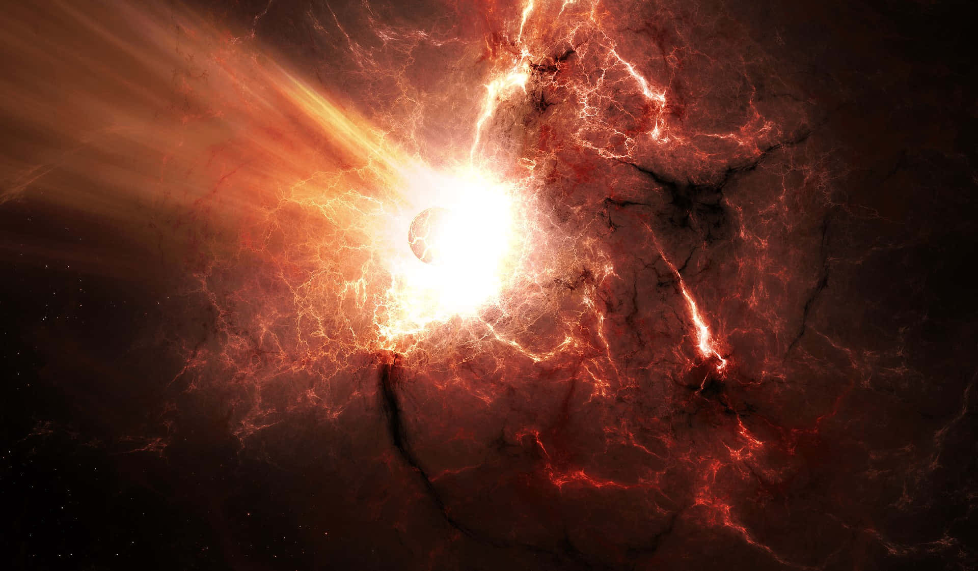 Majestic Supernova Explosion In Outer Space Wallpaper