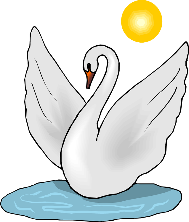 Majestic Swan Sunrise PNG