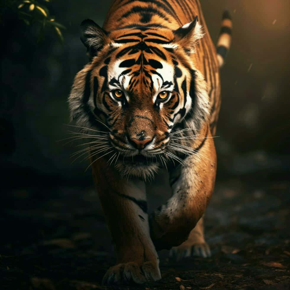 Majestic Tiger Prowl Wallpaper