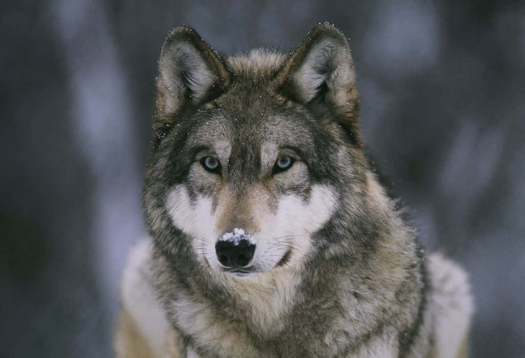 Majestic Timber Wolf In Natural Habitat Wallpaper