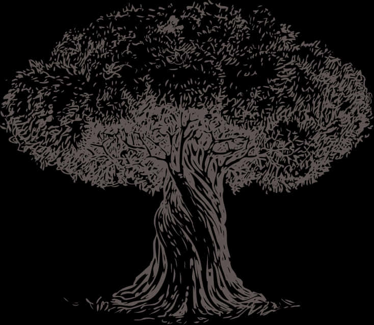 Majestic Tree Silhouette PNG