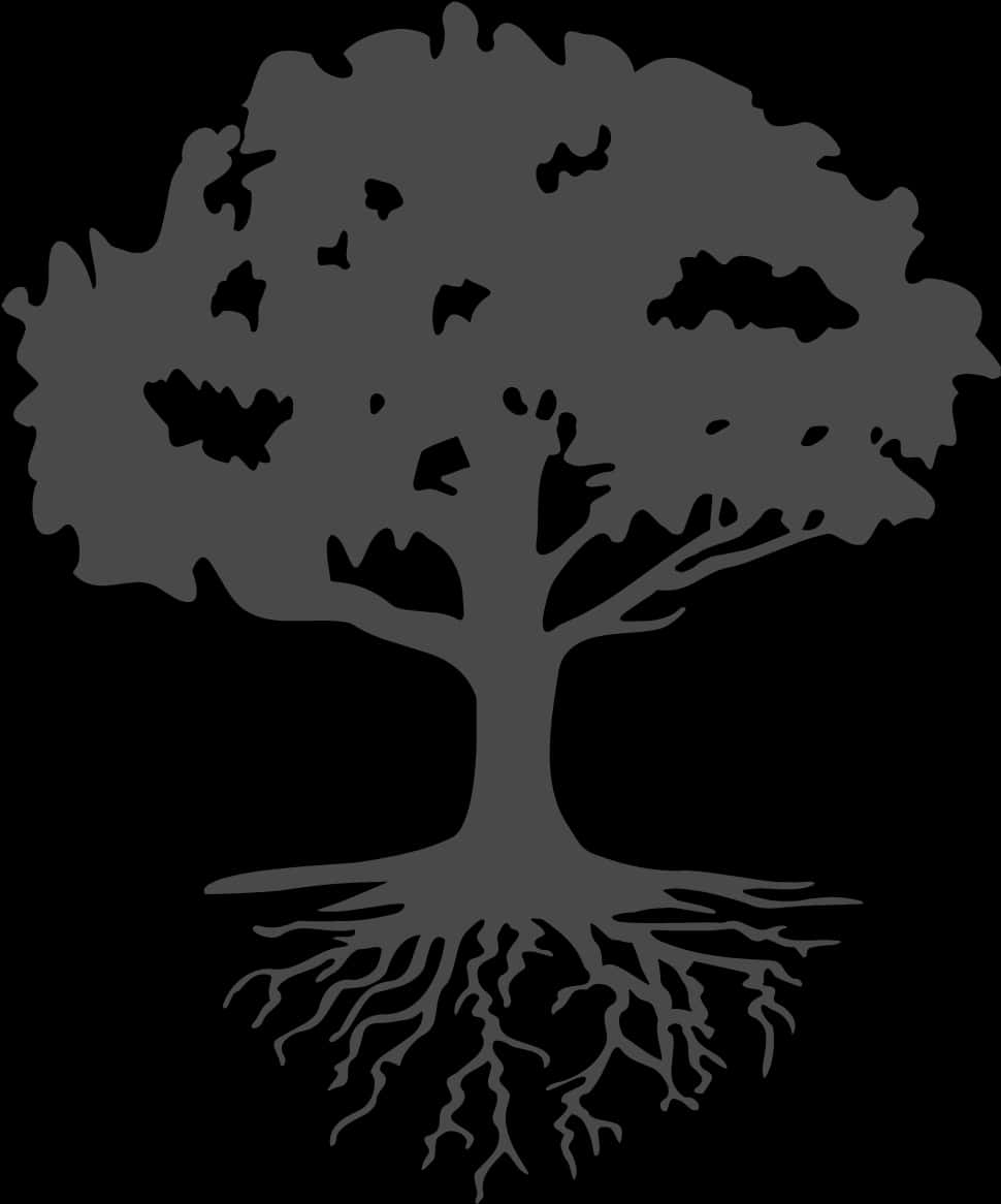 Majestic Tree Silhouette PNG