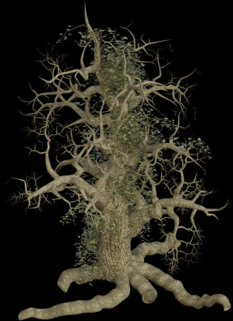 Majestic Treewith Exposed Roots PNG