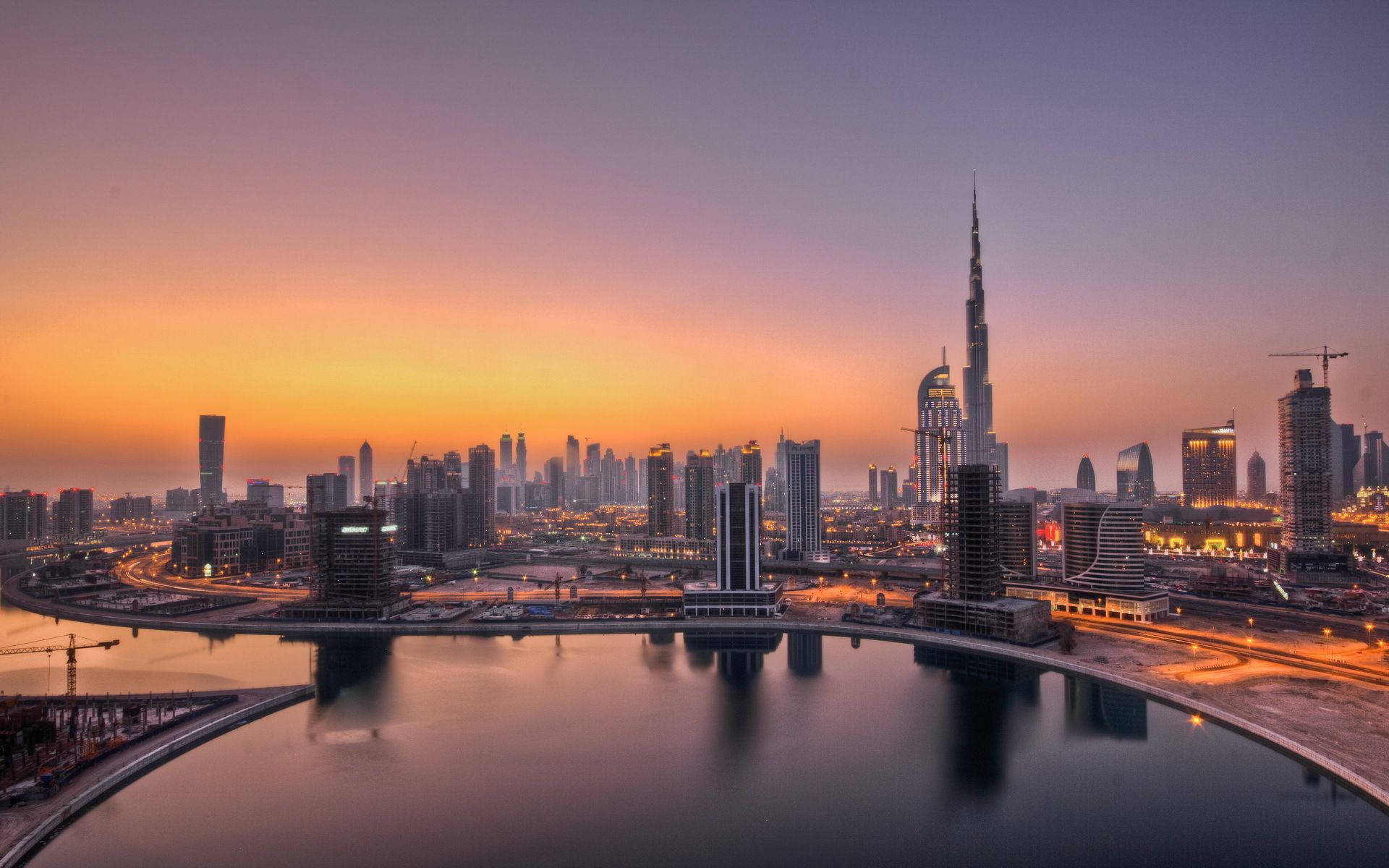 Majestic View Of Dubai Skyline Wallpaper