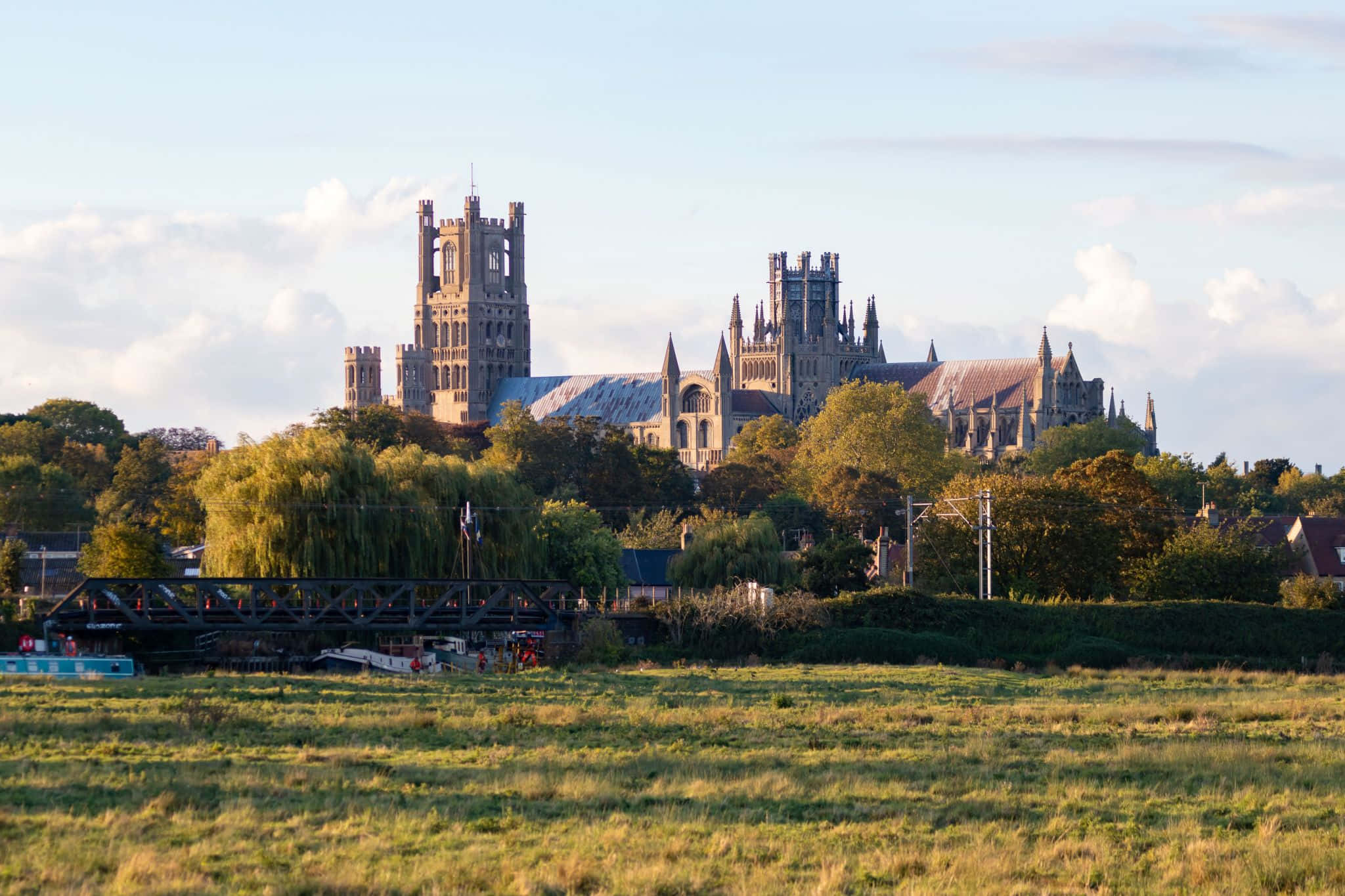 Majestic View Of Ely Cathedral In Ely, United Kingdom Wallpaper