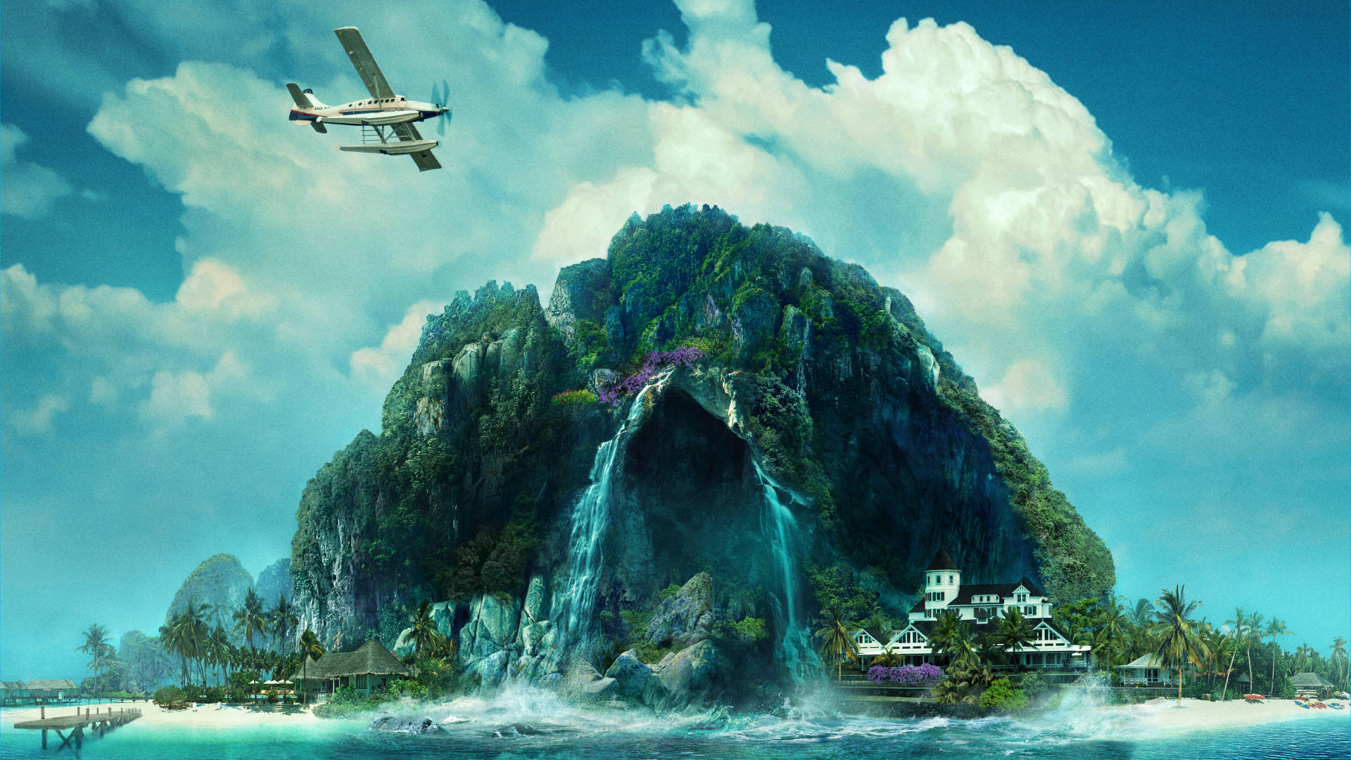 Majestic View Of Fantasy Island Wallpaper