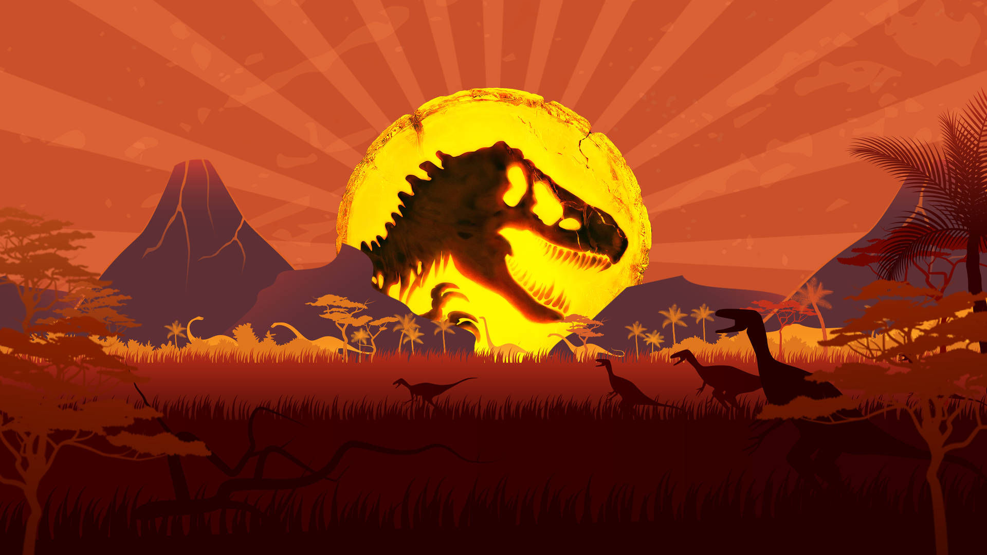 Majestic View Of Jurassic Park In Striking 4k Resolution Wallpaper