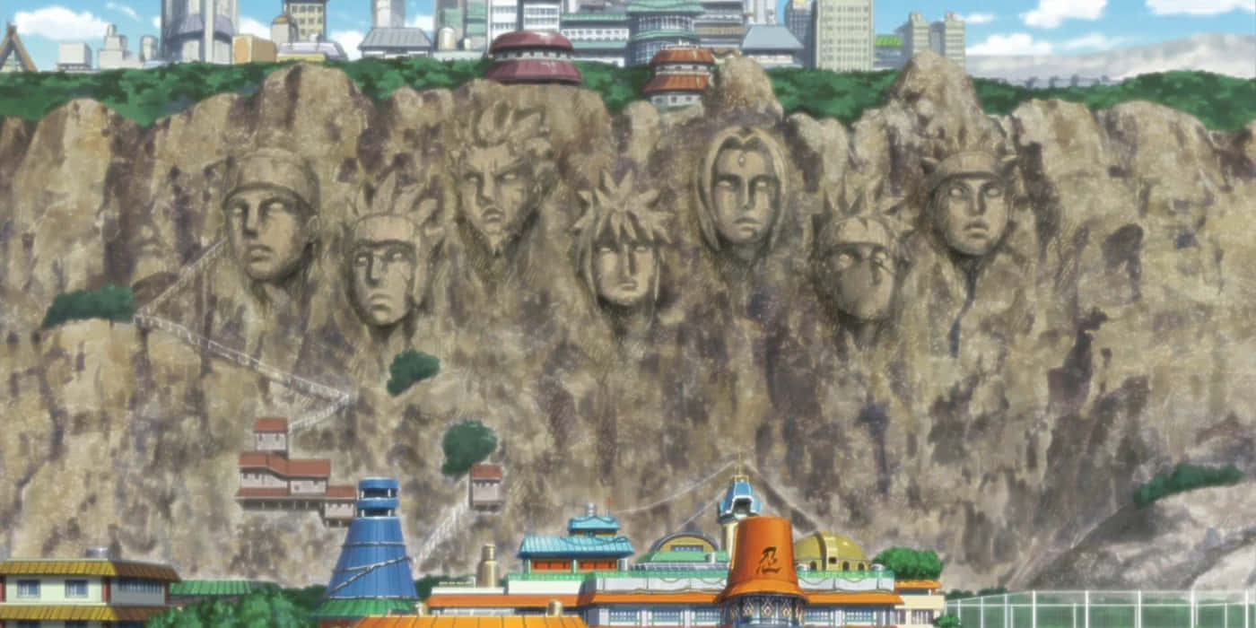 Majestic View Of Naruto's Village, The Hidden Leaf Wallpaper